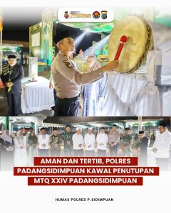 Aman dan Tertib, Polres Padangsidimpuan Kawal Penutupan MTQ XXIV Padangsidimpuan